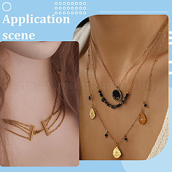 4 Sets 2 Colors Brass Micro Pave Cubic Zirconia Chain Extender&nbsp;ZIRC-BBC0023-64