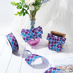 20 Yards Flat Printed Polyester Grosgrain Ribbon&nbsp;OCOR-WH0067-90A