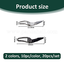 20Pcs 2 Styles Stainless Steel Fishing Rod Hook&nbsp;FIND-FH0016-98
