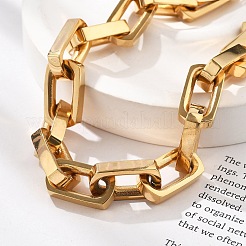 304 Stainless Steel Link Chain Bracelets for Women Men&nbsp;BJEW-A031-06G