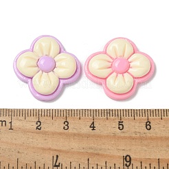 不透明樹脂ペンダント  花  ミックスカラー  25x26.5x6mm&nbsp;CRES-R457-02