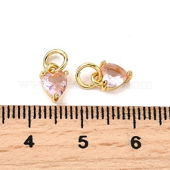 Brass Micro Pave Cubic Zirconia Charms&nbsp;KK-P192-08-G08