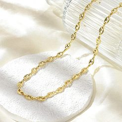 Brass Coffee Bean Chain Necklaces&nbsp;NJEW-A042-11G