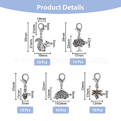 10 Sets Autumn Alloy Pendants Decorations Set&nbsp;HJEW-FH0001-48