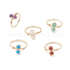 Natural & Synthetic Gemstone Finger Rings&nbsp;RJEW-JR00945-01