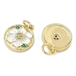 Brass Micro Pave Cubic Zirconia Pendants&nbsp;KK-H259-06G