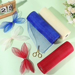 3 Rolls 3 Colors Plastic Wrapping Mesh Paper&nbsp;DIY-CY0001-12