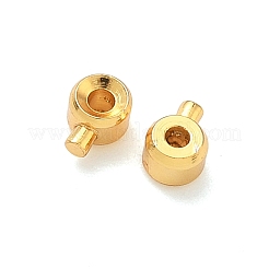 真鍮製つぶし玉カシメ玉  コラム  長持ちメッキ  鉛フリー＆カドミウムフリー  ラックめっき  24KGP本金メッキ  4.3x3.2x2.5mm  穴：0.9mm.&nbsp;KK-H532-28G
