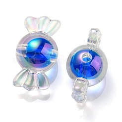 UV Plating Rainbow Iridescent Acrylic Beads&nbsp;PACR-E001-01B