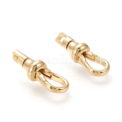 Brass Keychain Clasp Findings&nbsp;KK-F820-38G