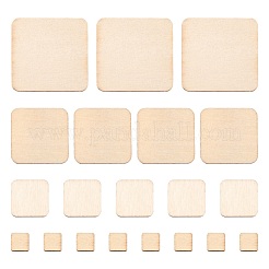 200Pcs 4 Style Wood Cabochons&nbsp;WOOD-LS0001-20