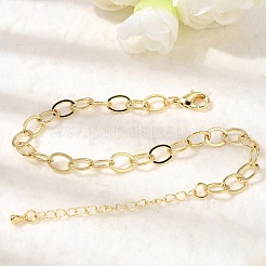 Brass Cable Chain Bracelets for Women&nbsp;BJEW-F531-07G