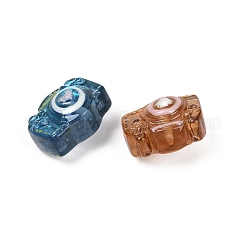 UV Plating Transparent Resin Enamel Beads&nbsp;RESI-L047-22