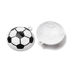 焼付塗装合金ペンダント  サッカーのチャーム  ブラック  39.5x34.5x10mm  穴：3mm&nbsp;AL-CBAFE77-02A-03