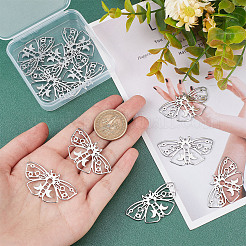 12Pcs 304 Stainless Steel Pendants&nbsp;STAS-DC0011-17