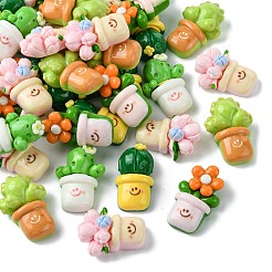 50Pcs 5 Styles Opaque Resin Decoden Cabochons&nbsp;RESI-CJ0003-88