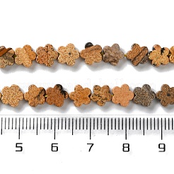 天然石ピクチャージャスパービーズ連売り  スモモの花  6~6.5x6x2.5mm  穴：0.7mm  約63個/連  14.76''（37.5センチメートル）&nbsp;G-B138-C09-01