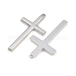 304ステンレスペンダント  クロスチャーム  ステンレス鋼色  41x22x3mm  穴：1.6mm&nbsp;STAS-L303-28P-03