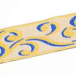 刺繍チロリアンテープ  ジャカードリボン  チロリアンリボン  服飾材料  花柄  ライトカーキ  2