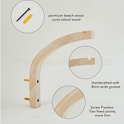 木製の壁掛け植物フック  トウモロコシの穂の黄色  250x25x25mm&nbsp;WOOD-WH0034-53