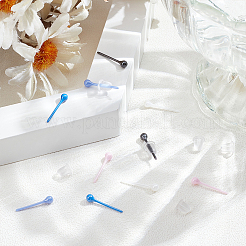 5 Pairs 5 Colors Hypoallergenic Bioceramics Zirconia Ceramic Stud Earrings for Sensitive Ears&nbsp;EJEW-BBC0001-42A