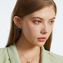 18PCS 3 Size 3 Colors Brass Huggie Hoop Earrings for Women&nbsp;EJEW-AN0003-25
