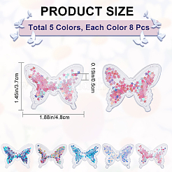 40Pcs 5 Colors PVC Ornament Accessories&nbsp;FIND-GF0005-41