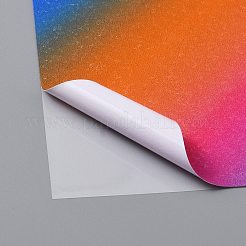 自己粘着性のビニールの絵のステッカーのラベルのステッカー  カップ用  スーツケース  プランナーと冷蔵庫の装飾  斜めの縞模様の長方形  オレンジ  30.5x15x0.05cm&nbsp;DIY-WH0369-007