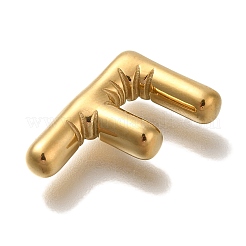 PVD真空メッキ304ステンレスペンダント  18KGP本金メッキ  レターチャーム  文字F  18.5x13x4.5mm  穴：2mm&nbsp;STAS-S148-29G-F
