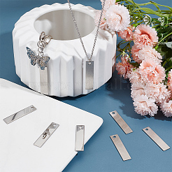 50Pcs 201 Stainless Steel Rectangle Stamping Blank Tag Pendants&nbsp;STAS-SC0008-72