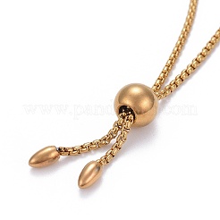 304 Stainless Steel Slider Bracelet/Bolo Bracelets Making&nbsp;MAK-L024-01G