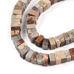 Natural Aqua Terra Jasper Beads Strands&nbsp;G-T140-52