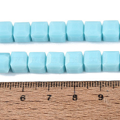 Opaque Glass Beads Strands&nbsp;GLAA-R041-8x8mm-C02