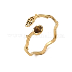 304 Stainless Steel Cuff Open Rings for Women&nbsp;GG-CBA7994-03G-08