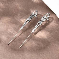 Halloween 316 Stainless Steel Ear Wrap Crawler Hook Earrings&nbsp;AJEW-C044-17A-AS