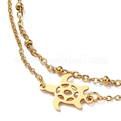 Ion Plating(IP) 304 Stainless Steel Multi-strand Anklets&nbsp;X-AJEW-AN00332-01