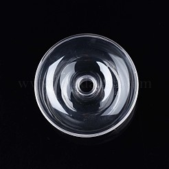 フラットラウンドいポリスチレンビーズ貯蔵容器  ジュエリービーズ用小さなアクセサリー  透明  4.5x7cm  穴：10mm  内径：6.5のCM  穴：1のCM&nbsp;CON-S043-053