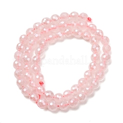 Electroplated Natural Rose Quartz Beads Strands&nbsp;G-B191-A04-6mm