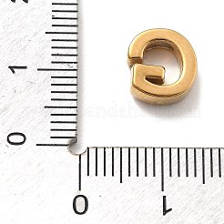 イオンプレーティング（IP）304ステンレススチールチャーム  レターチャーム  18KGP本金メッキ  文字g  9.5x9x3mm  穴：1.6mm&nbsp;STAS-R138-07G-G