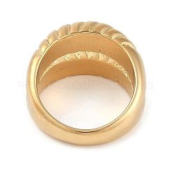 イオンプレーティング（IP）304ステンレススチール指輪  女性用プレーンバンドリング  ゴールドカラー  13.5mm  内径：18mm&nbsp;RJEW-D083-12G-02