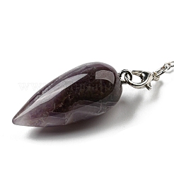 Mixed Natural Gemstone Bullet Charm&nbsp;G-Q1002-07P