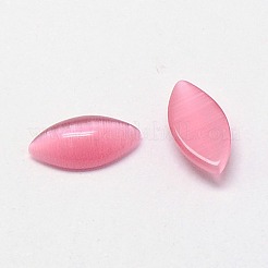 キャッツアイカボション  馬の目  ショッキングピンク  10x5x1.5~2mm&nbsp;CE-J004-5x10mm-08