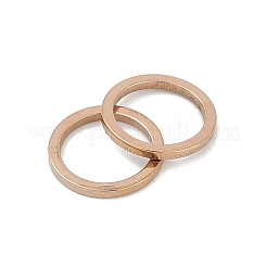 イオンプレーティング（IP）304ステンレススチールリンクリング  ニッケルフリー  丸いリング  ローズゴールド  10x0.8mm&nbsp;STAS-S079-13-B02-RG-NF