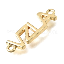 Brass Letter VZLA Links Connector Charms&nbsp;KK-C263-07G