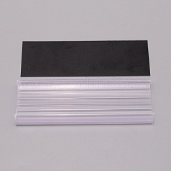 アクリル値札  紙カード付き  長方形  ブラック  35x100x12mm&nbsp;AJEW-WH0013-31B