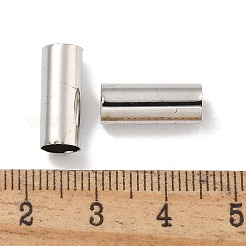 真鍮製チューブビーズ  カドミウムフリー＆鉛フリー  プラチナ  15x5.7mm  穴：5.5mm&nbsp;KK-B120-03J-P