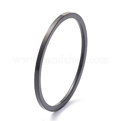 1mm Polished Plain Dome Finger Ring for Girl Women&nbsp;RJEW-C012-02B-EB