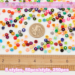 250Pcs 5 Styleds Opaque Resin Cabochons&nbsp;MRMJ-OC0003-60
