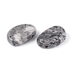 ナチュラルマップストーンペンダント  ティアドロップチャーム  29.5~30.5x19.5~20.5x8~11mm  穴：2~3mm&nbsp;G-N349-08C