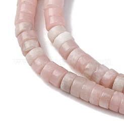天然石ピンクオパールビーズ連売り  ディスク  ヒシビーズ  4~5x2~2.5mm  穴：0.7mm  約160個/連  15''（38.1センチメートル）&nbsp;G-L624-I18-2x4mm
